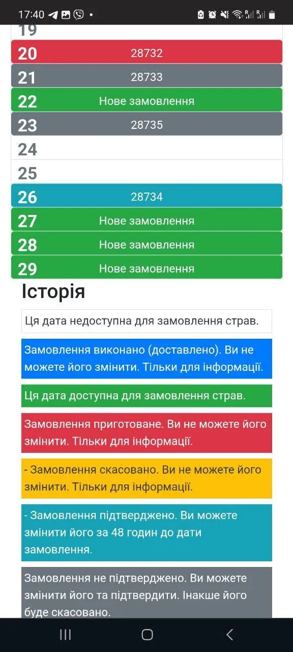 Замовлення їжі з мобільного телефону