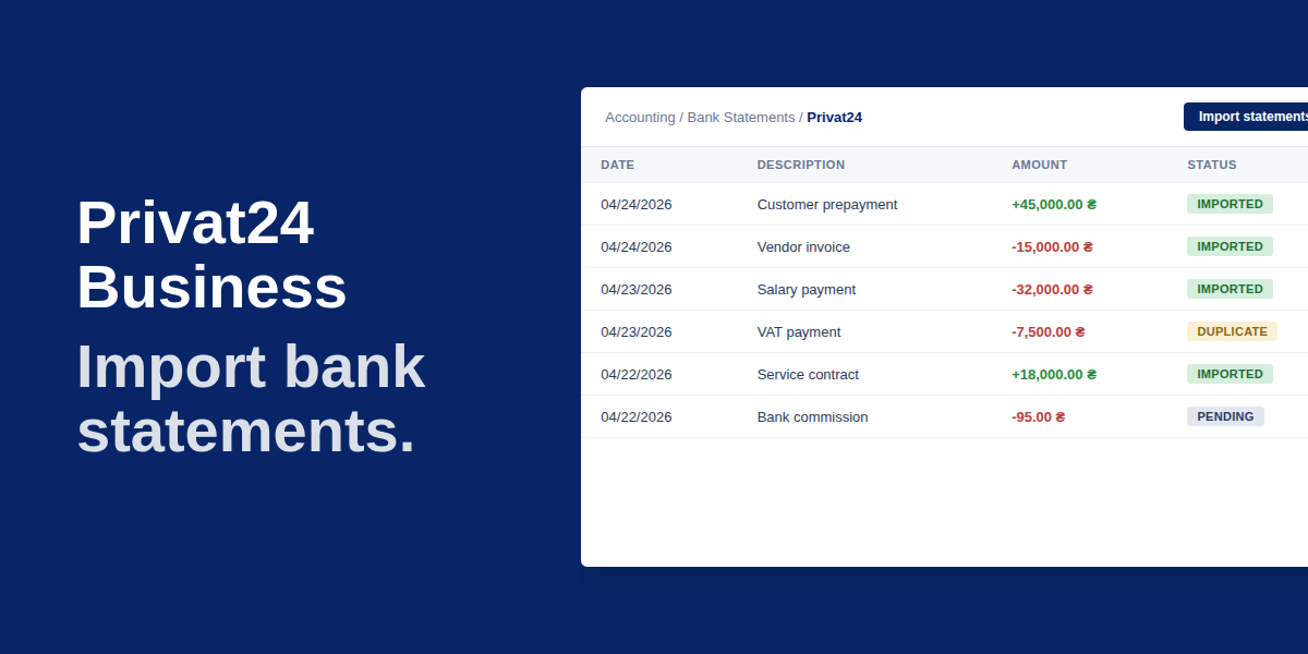 Bank Statement Privat24