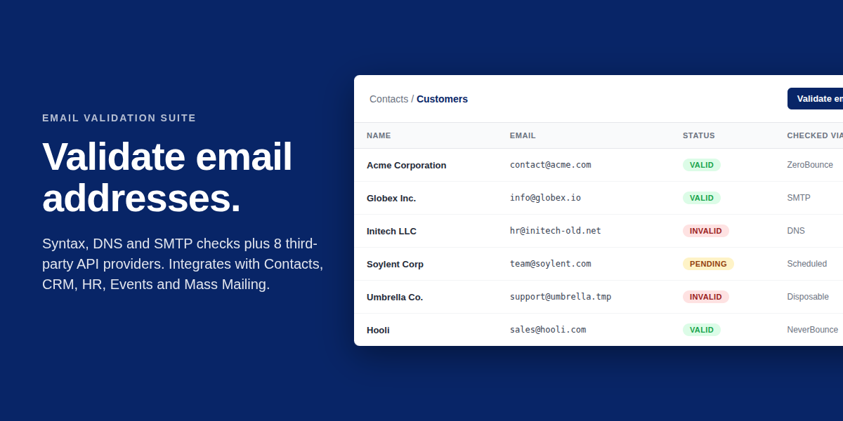 Advanced Email Validator all-in-one