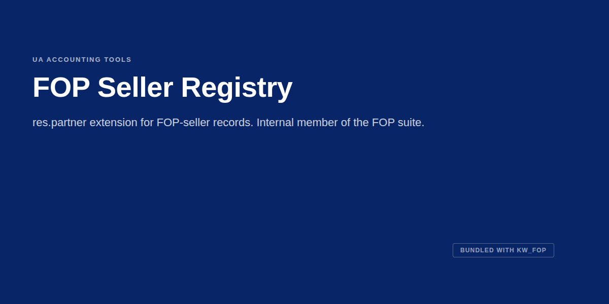FOP Seller Registry