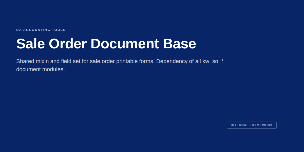 Sale Order Document Base for Ukraine