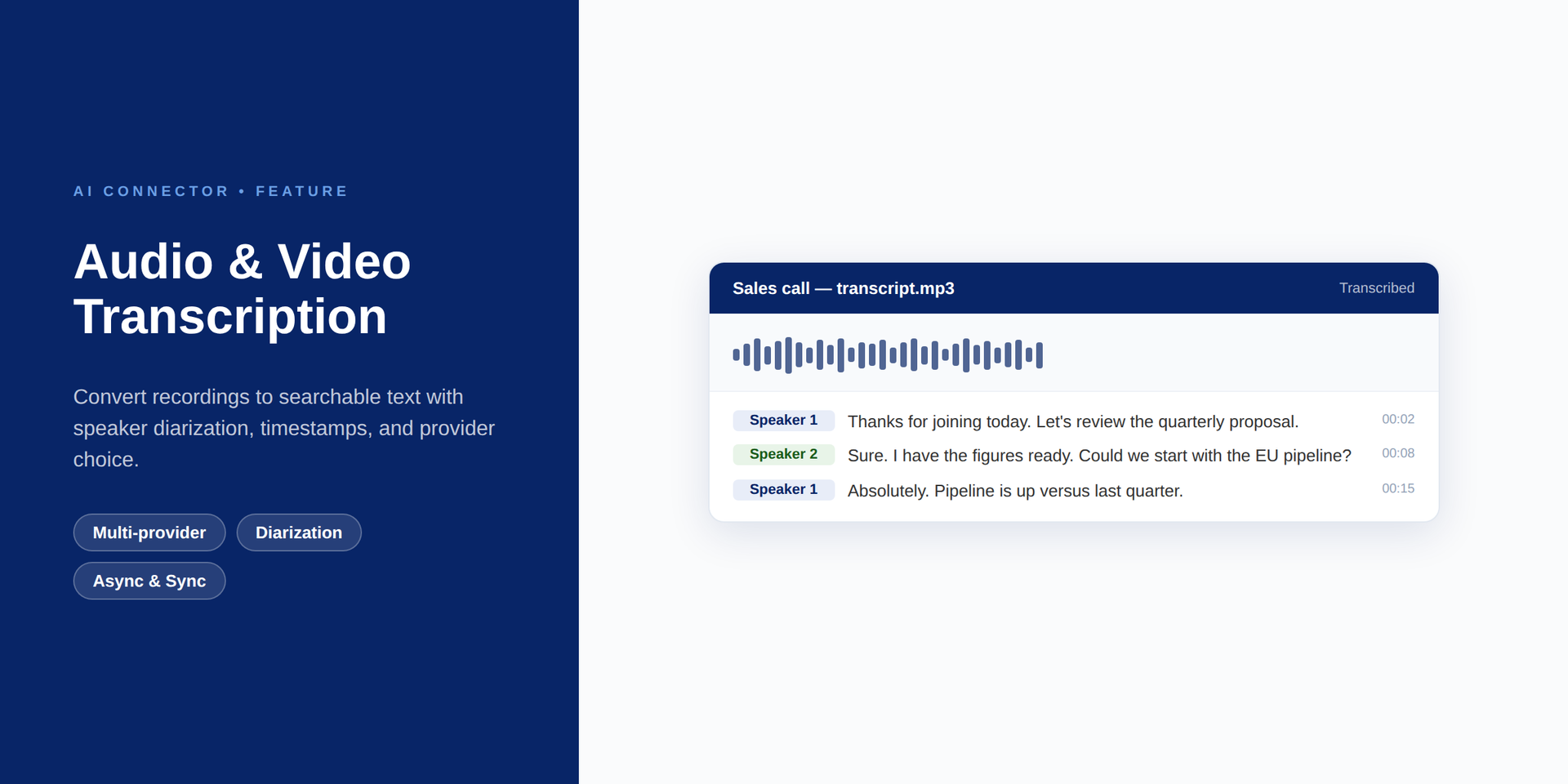 AI Connector - Transcription