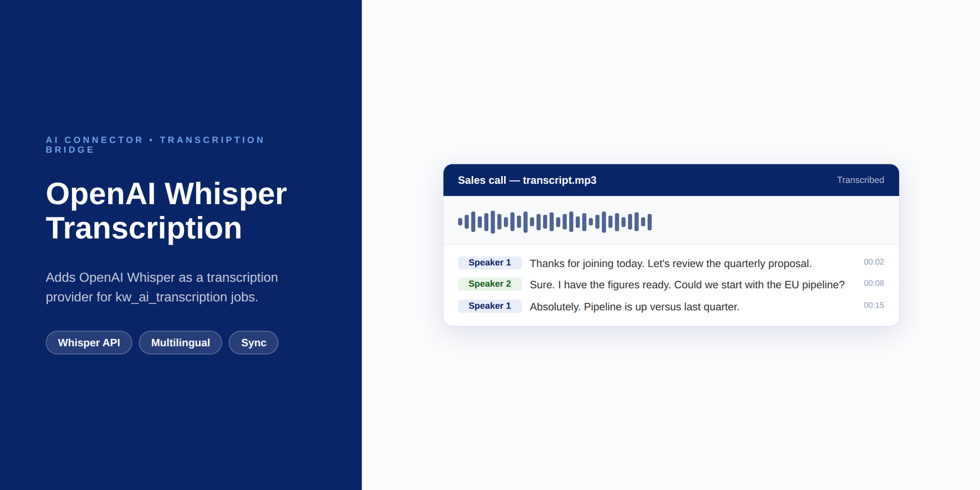 AI Connector - OpenAI Transcription